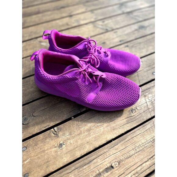 Nike Roshe One Hyerfuse Breathe Running Shoes. Women's size 9.5. Triple Purple - Picture 3 of 6
